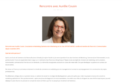 Rencontre avec Aurélie Cousin